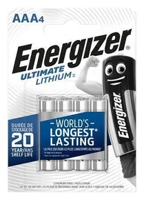 Batterie, AAA (Mikrostift), 4 Stück pro Packung, Lithium, ENERGIZER „Ultimate Lithium“
